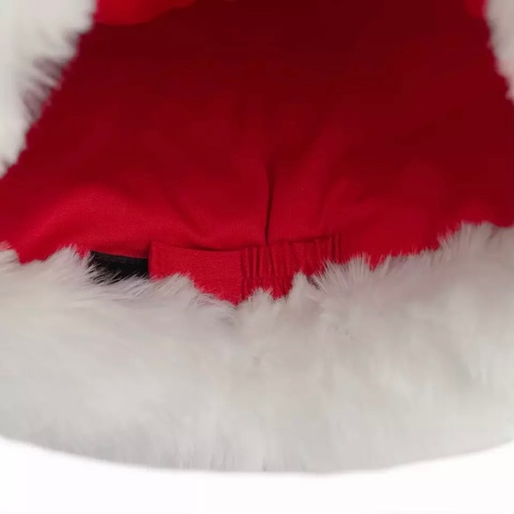 Disney Parks Quilted Mickey Ears Santa Hat - Picture 2 of 3